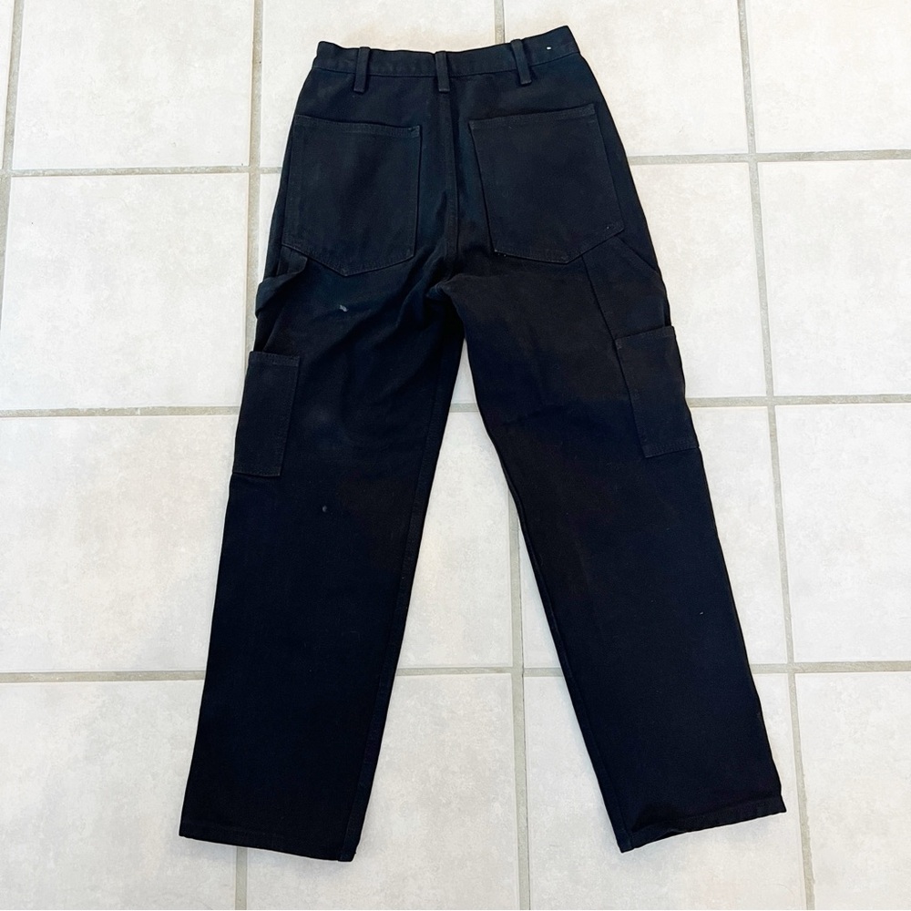 J. Galt Black Carpenter High Waisted Straight Leg Utility Jeans Size Small - Picture 8 of 9
